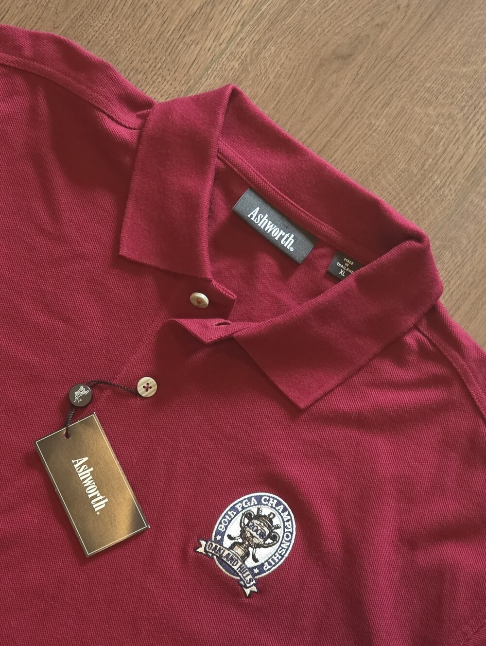 Ashworth - Vintage 2008 90th PGA Championship Oakland Hills Polo - XL - Red